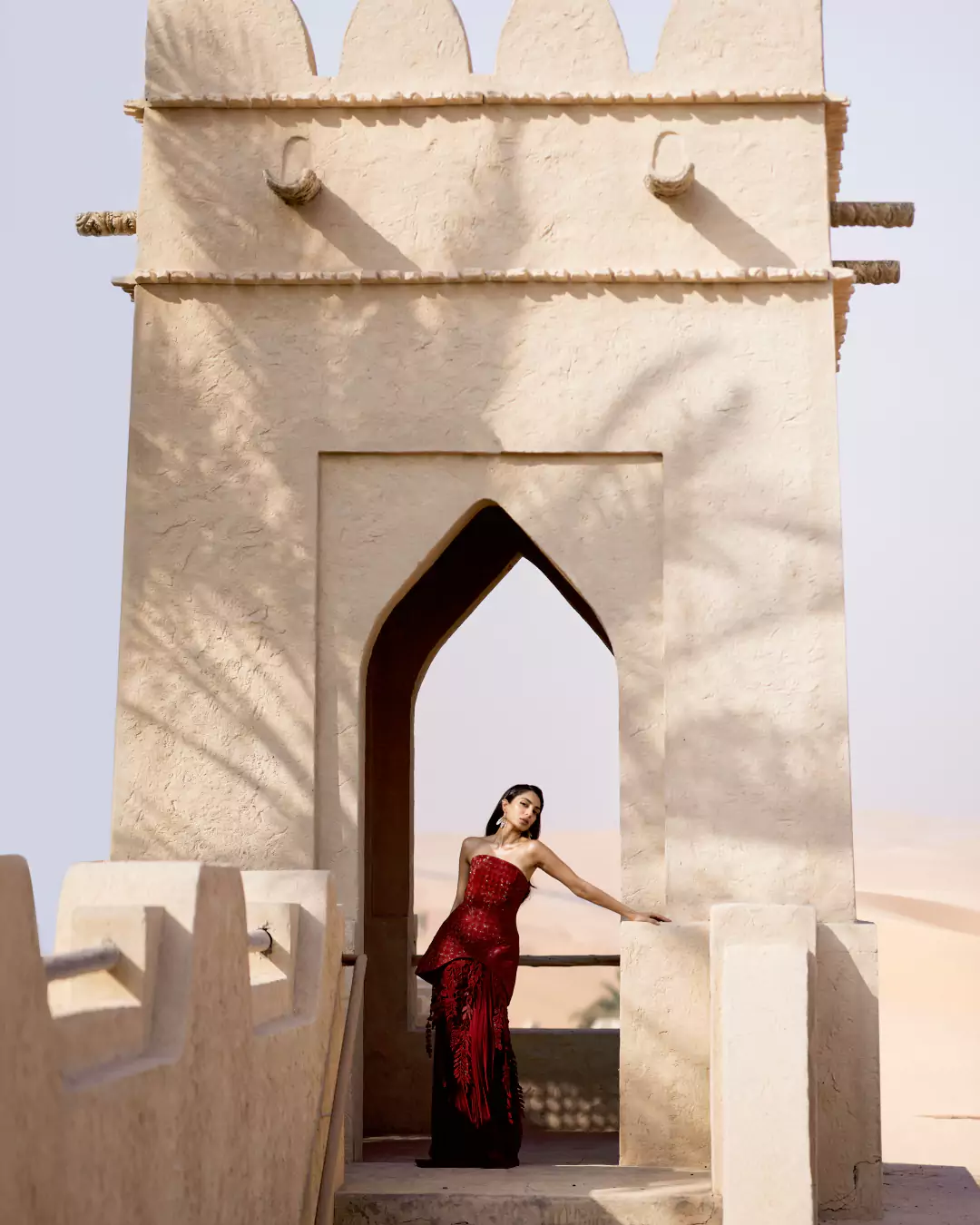 High fashion shoot of Sobhita Dhulipala for Suffuse campaign in Abu Dhabi