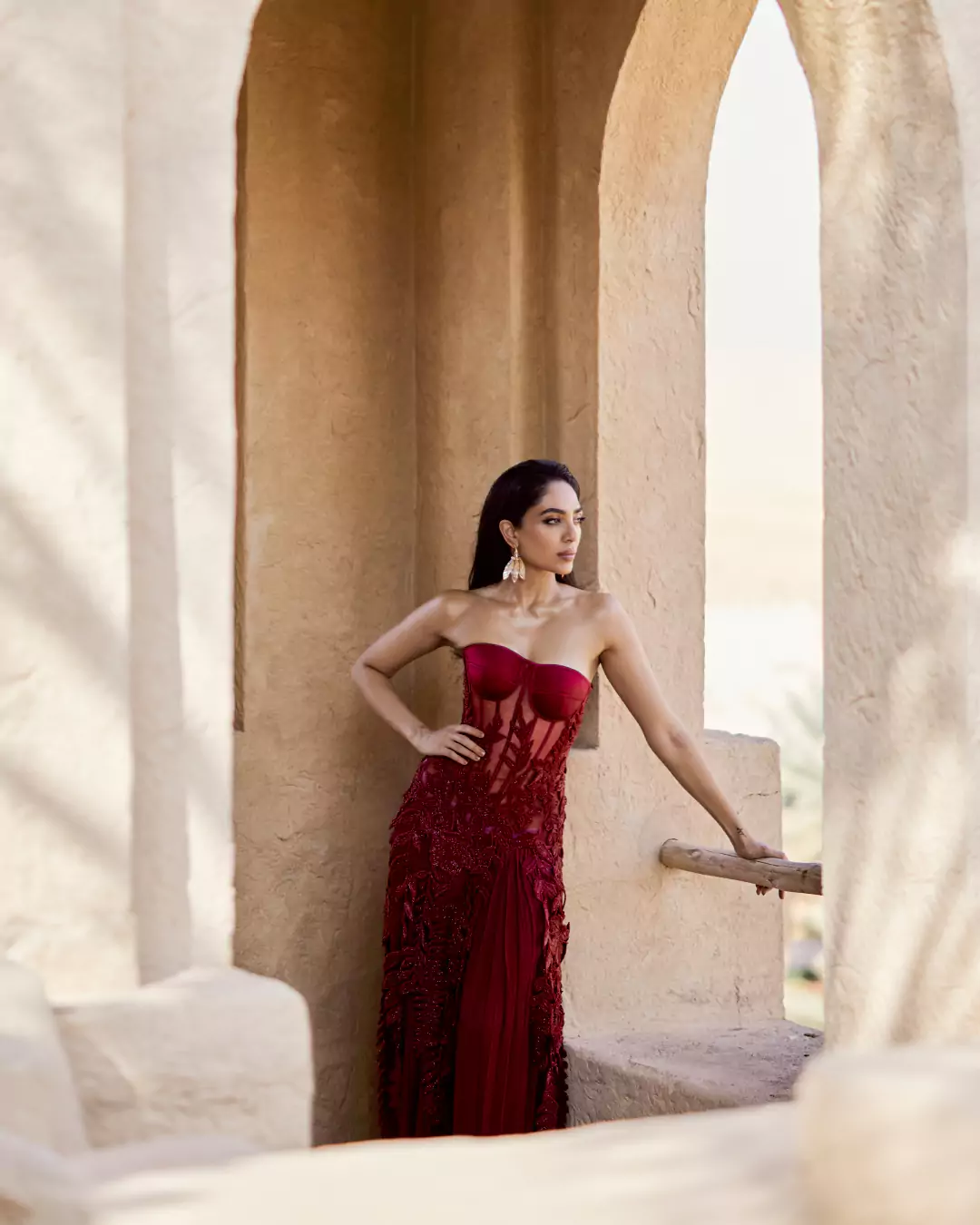 Sobhita Dhulipala close up portrait from Suffuse shoot in Abu Dhabi