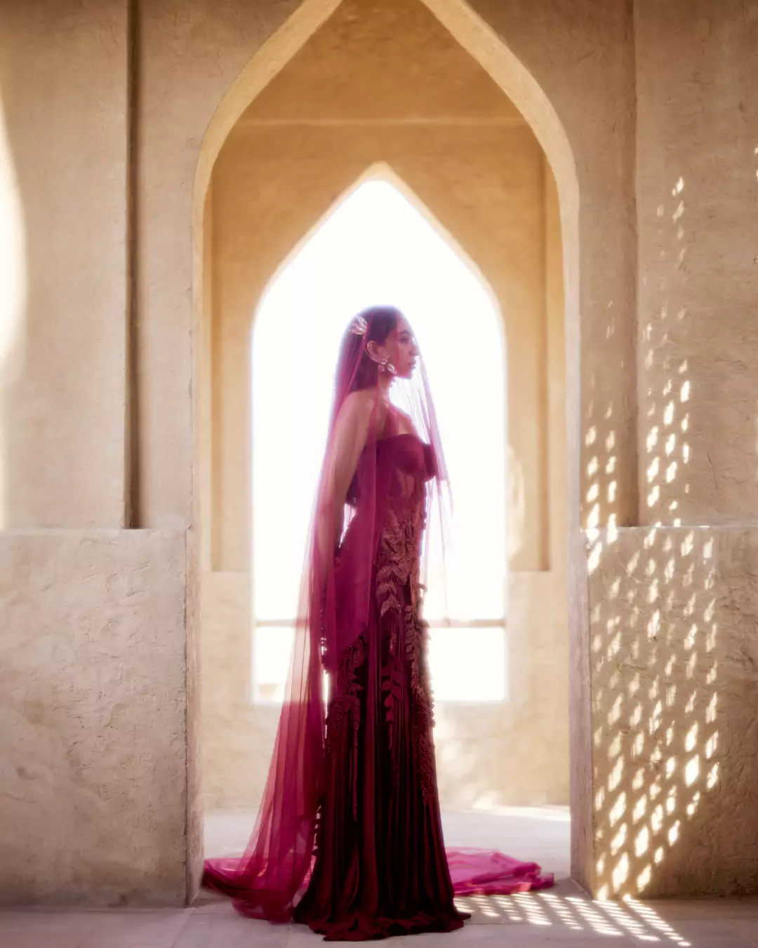 Creative editorial frame of Sobhita Dhulipala for Suffuse campaign Abu Dhabi