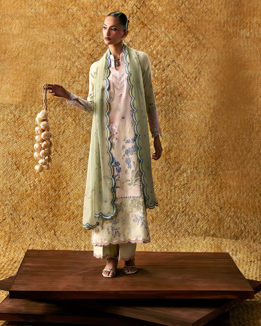 Modern styling of lawn outfit for SABLE V fashion shoot in Lahore