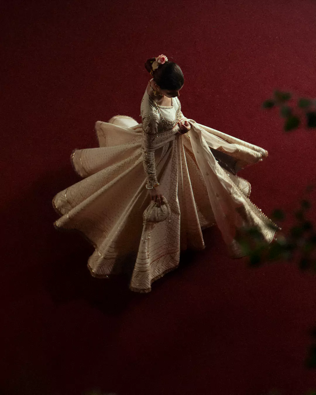 Model styling from Laavni campaign showcasing Saad Bin Shahzad collection