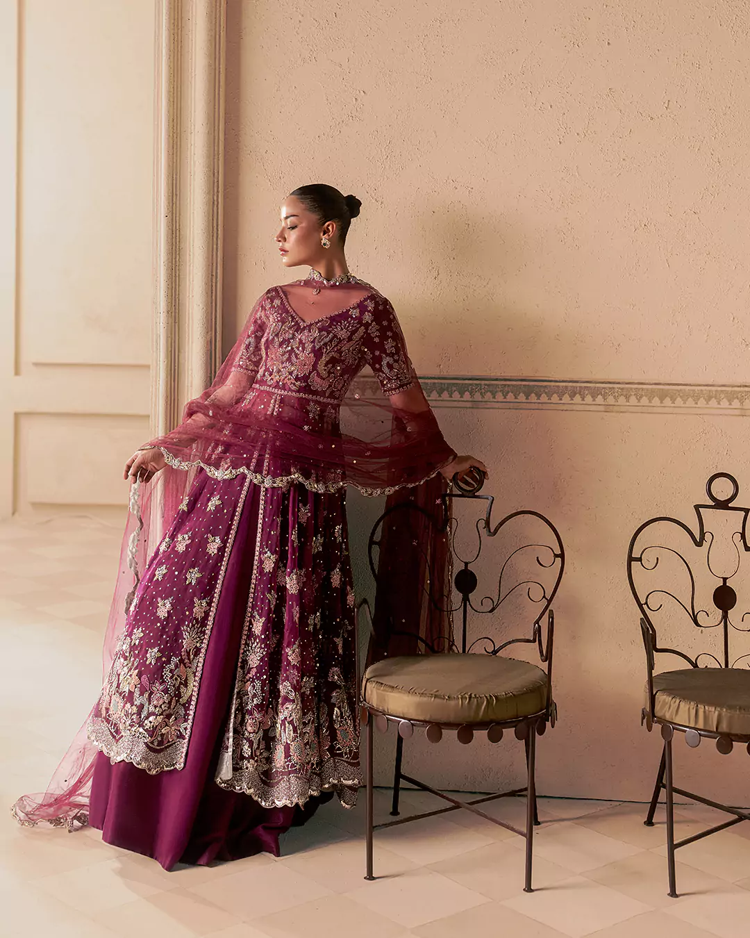 Modern bridal styling from Omorose by Mehr Saad Wedding Festive campaign