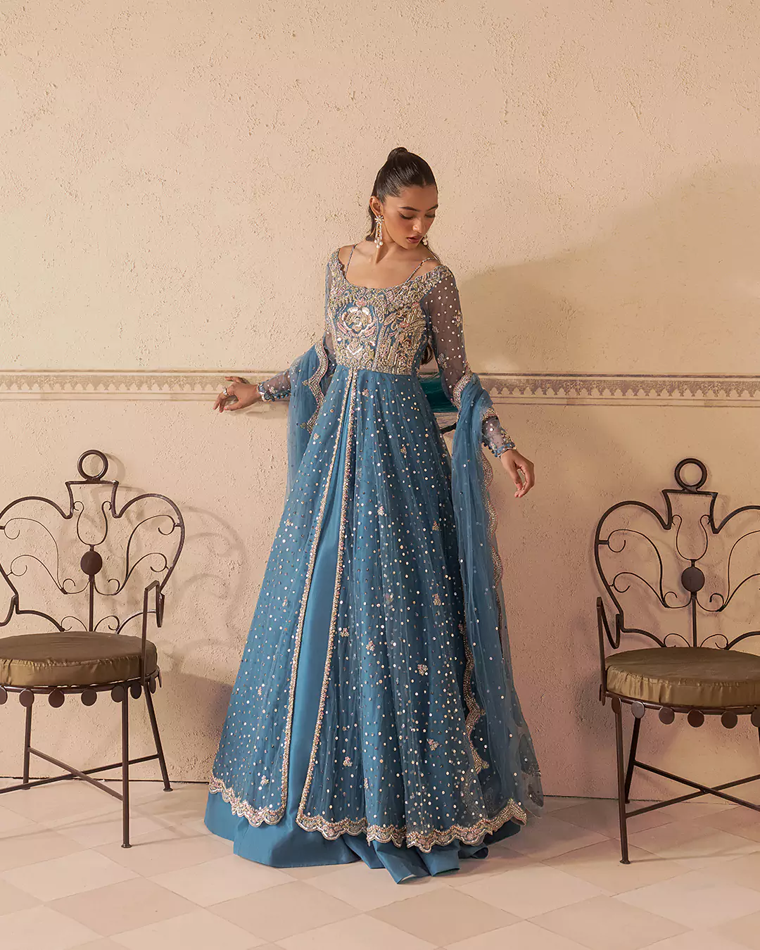 Luxury wedding fashion campaign by Omorose by Mehr Saad shot in Lahore