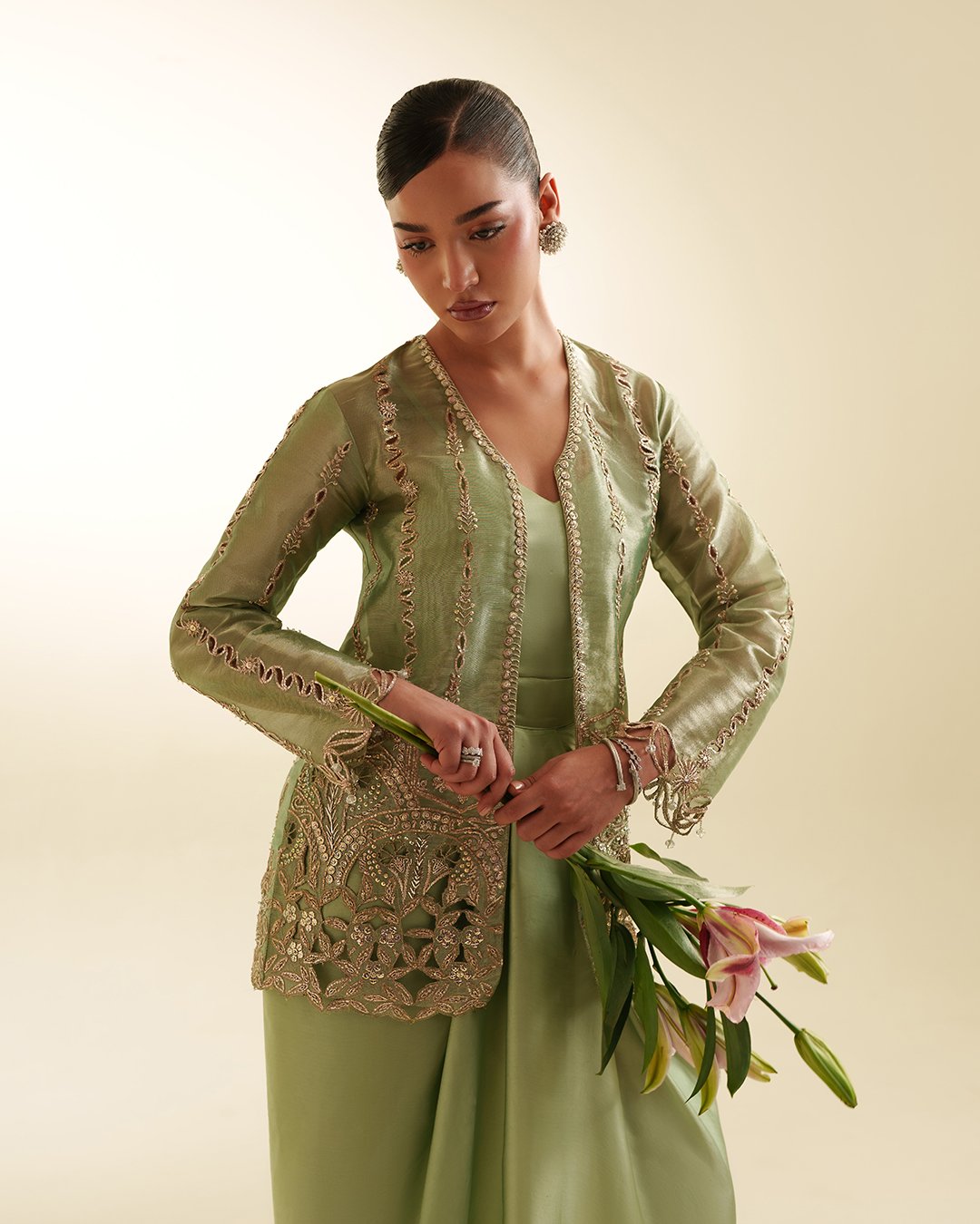 Fashion editorial frame featuring Zubia Zainab Formals Collection 2026