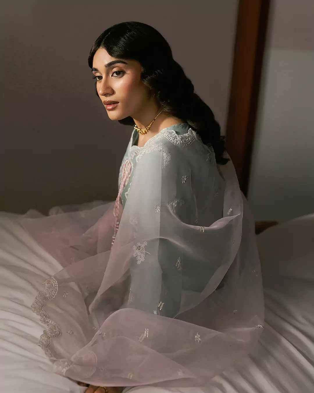 Editorial fashion portrait from Hina Muzaffar Casual Pret 2026 collection