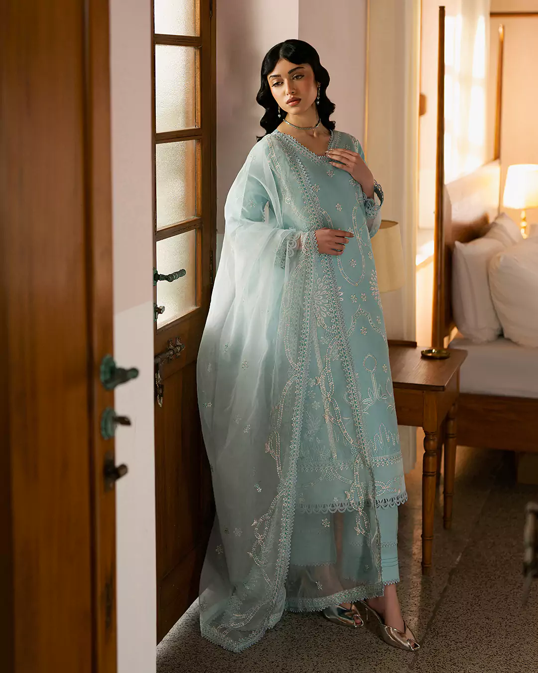 Fashion portrait from the Hina Muzaffar Casual Pret 2026 campaign